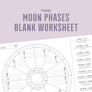 Moon Phases personalize worksheet