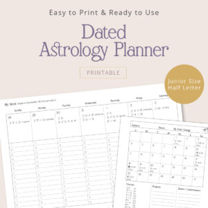 dated astrology planner