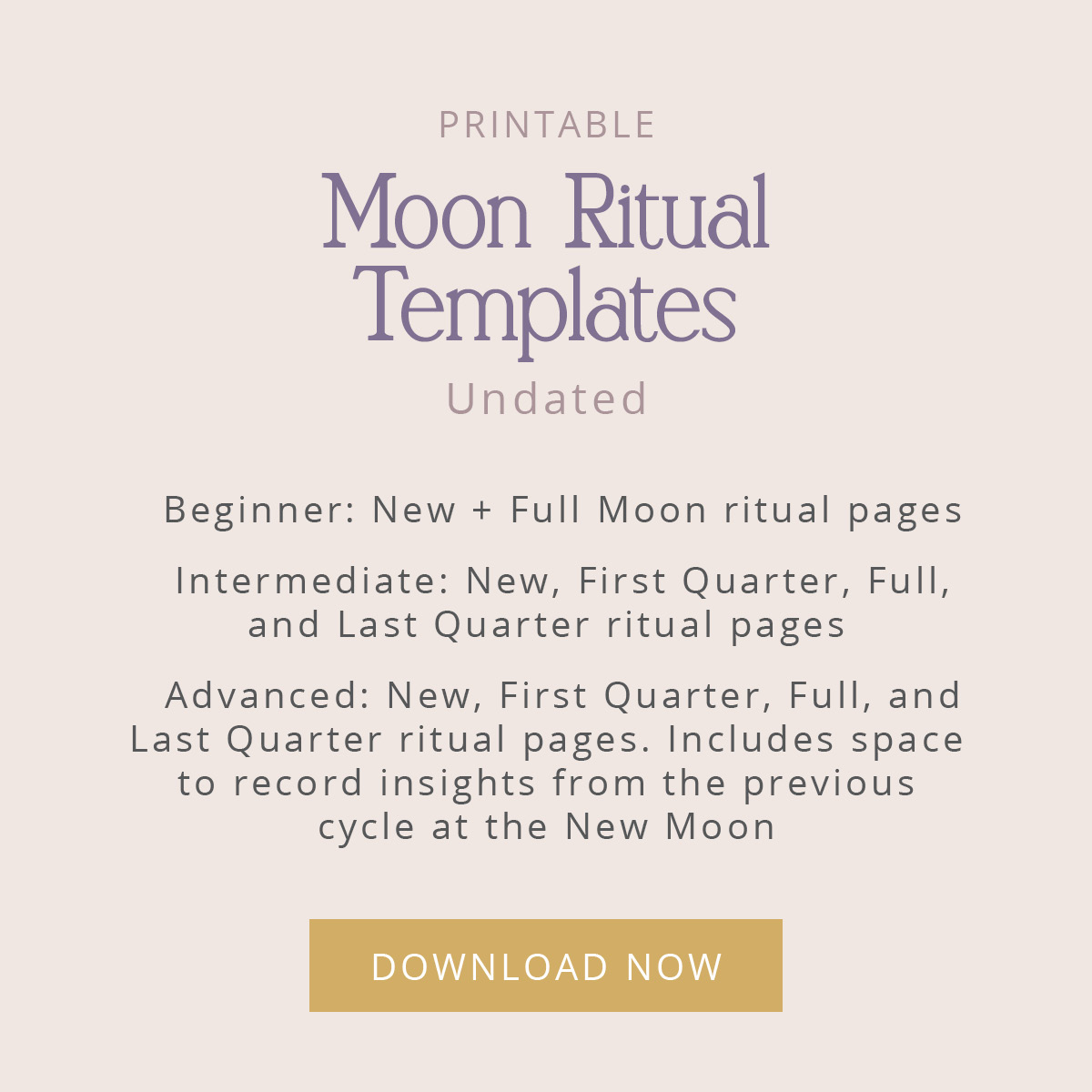 moon ritual templates