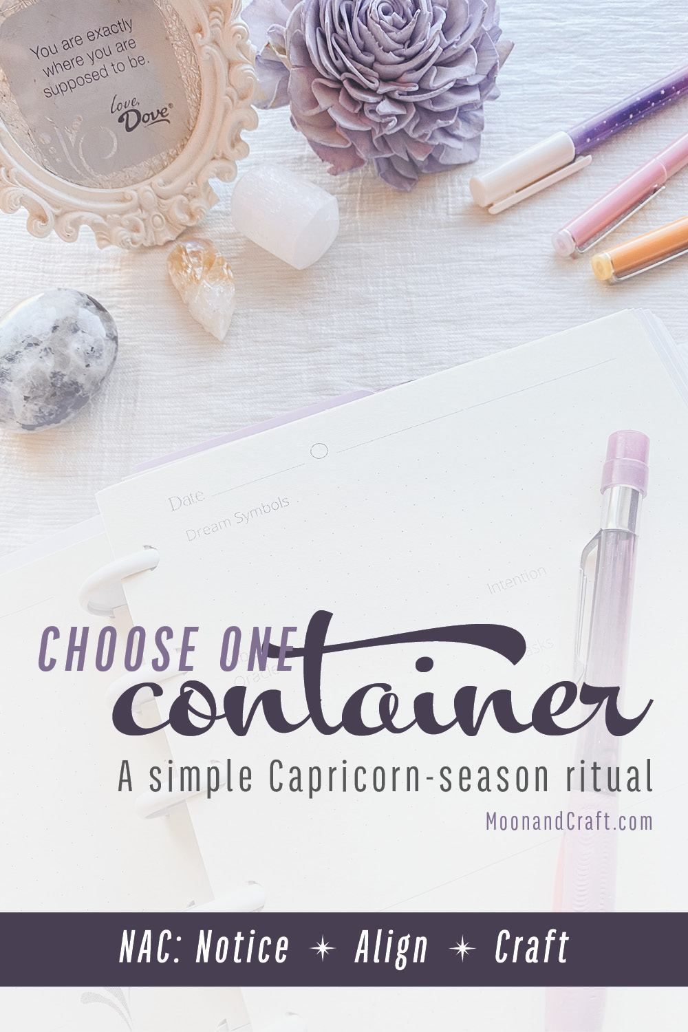 Capricorn Season simple text pin