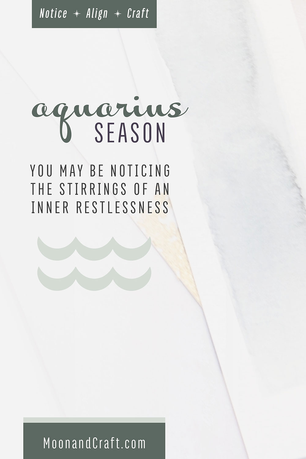 Aquarius Season simple text pin