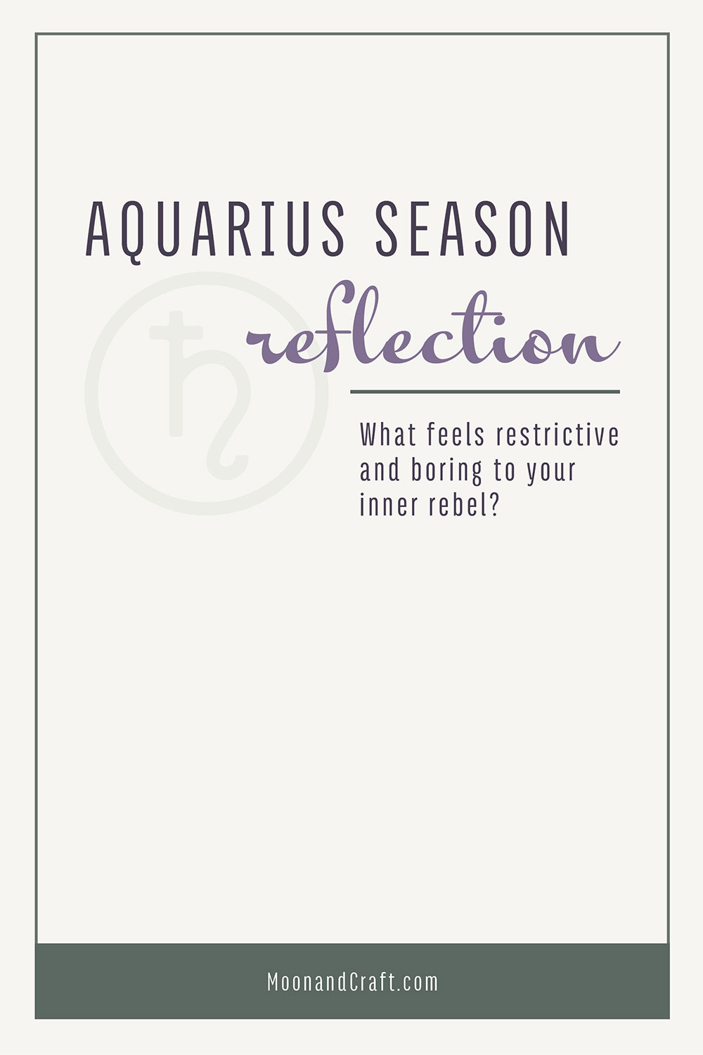 Aquarius Season ritual pin