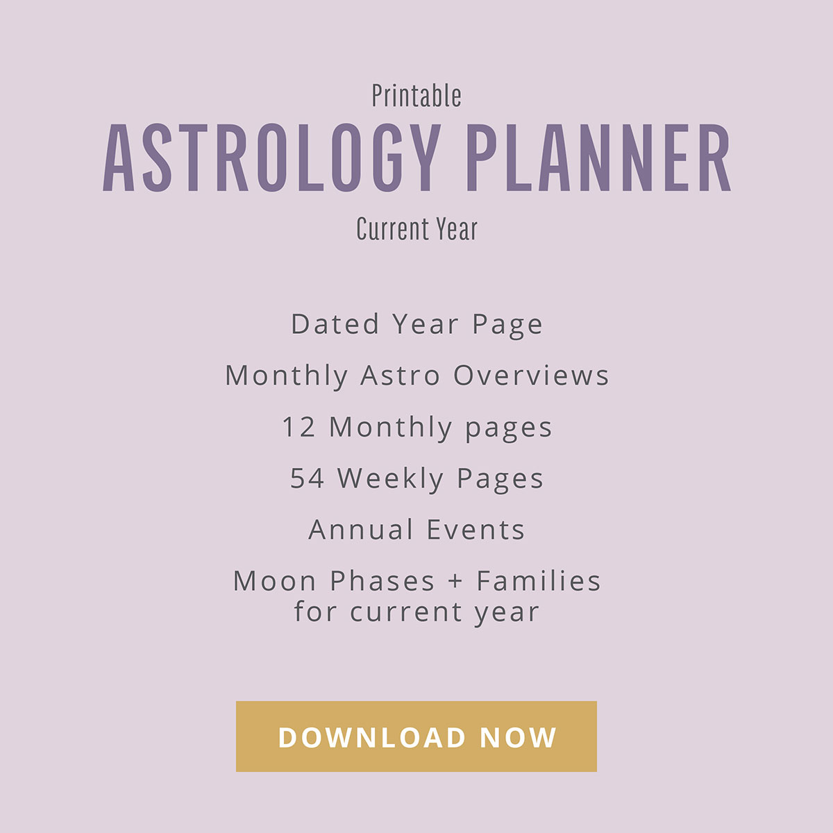 2026 Astrology Planner | Printable Moon Phase & Daily Astrology Calendar - Image 3