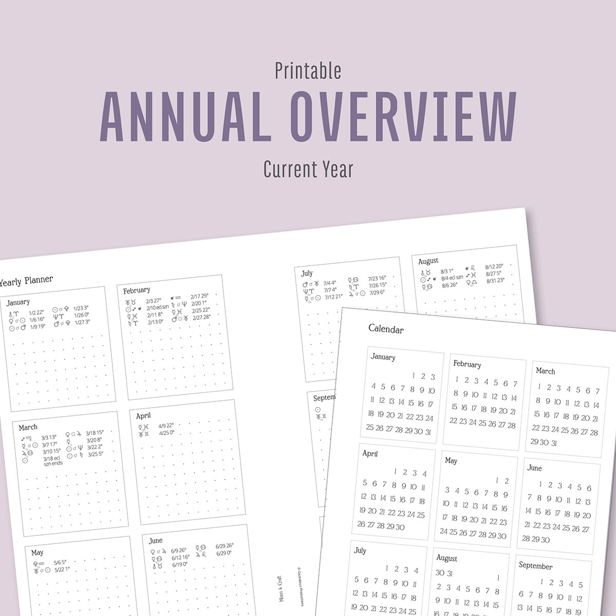 2026 Astrology Planner | Printable Moon Phase & Daily Astrology Calendar - Image 7