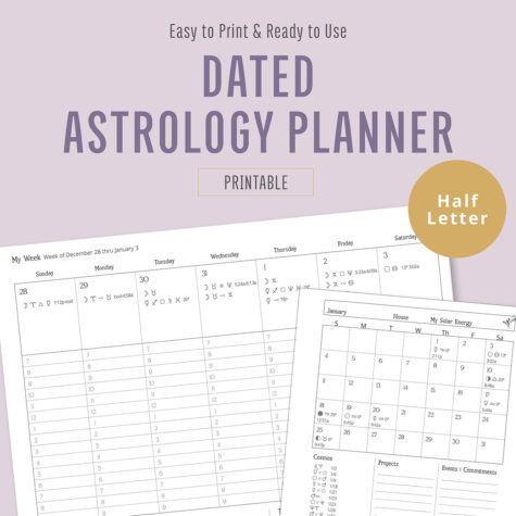 dated astrology planner