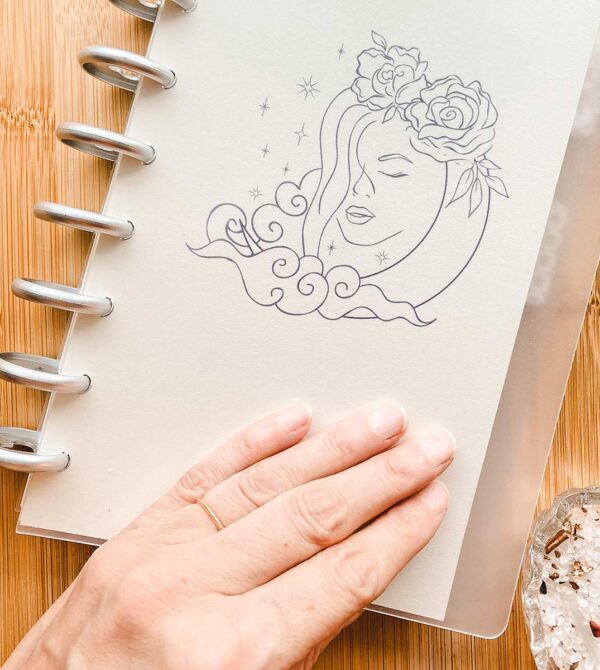 feminine aesthetic discbound moon journal